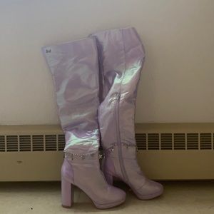 Lilac fairy star high boots